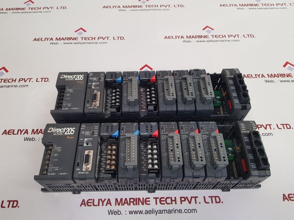 Koyo direct d2-09b-1,dl250-1 cpu,f2-08ad-2,d2-16nd3-2,f2-08da-2,d2-12tr,f2-cp128