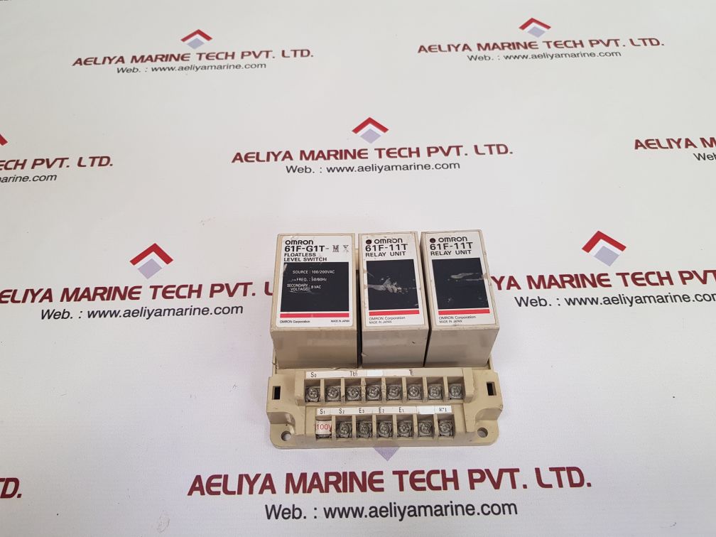 Omron 61f-g1t-mx floatless level switch with 61f-11t relay unit