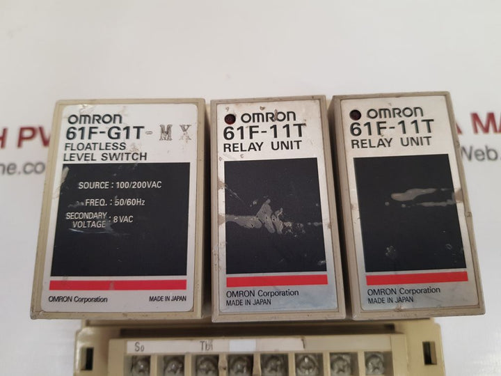 Omron 61f-g1t-mx floatless level switch with 61f-11t relay unit