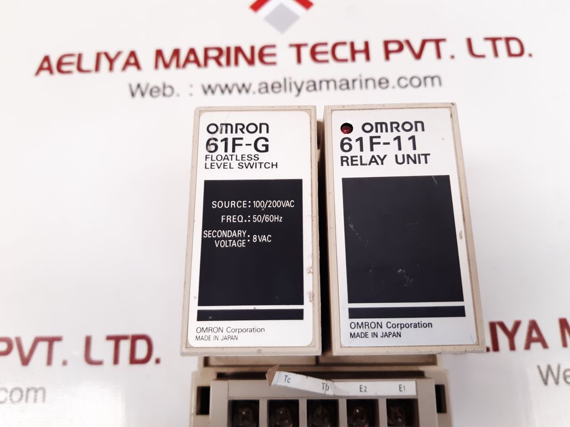 Omron 61f-g floatless level switch with 61f-11 relay unit