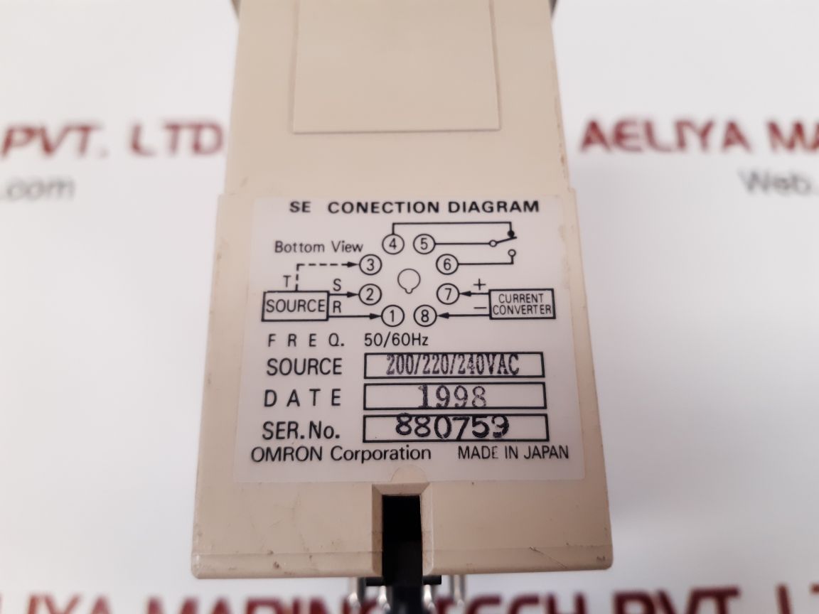 Omron se-sp2n motor relay current 4-10 x a
