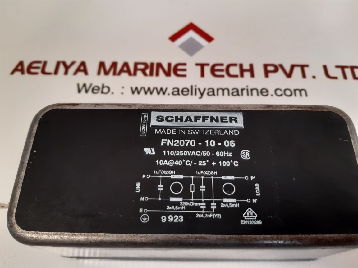 Schaffner fn2070-10-06 power line filter