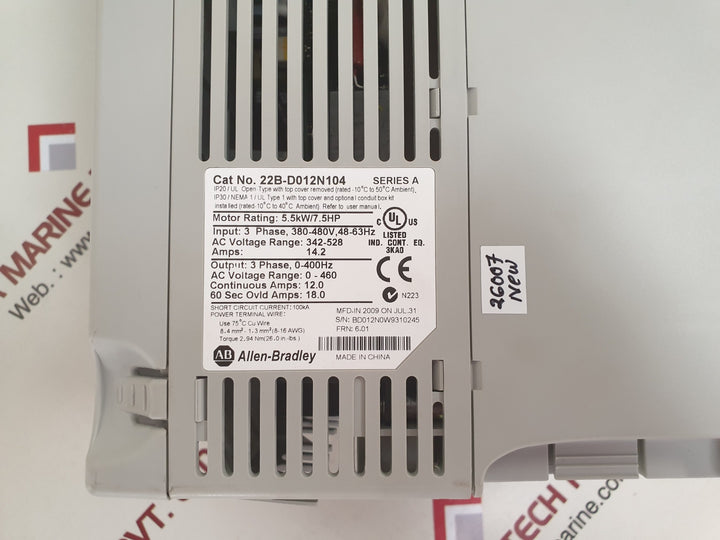 Allen-bradley 22B-d012N104 Ser A Power Flex 40 Drive