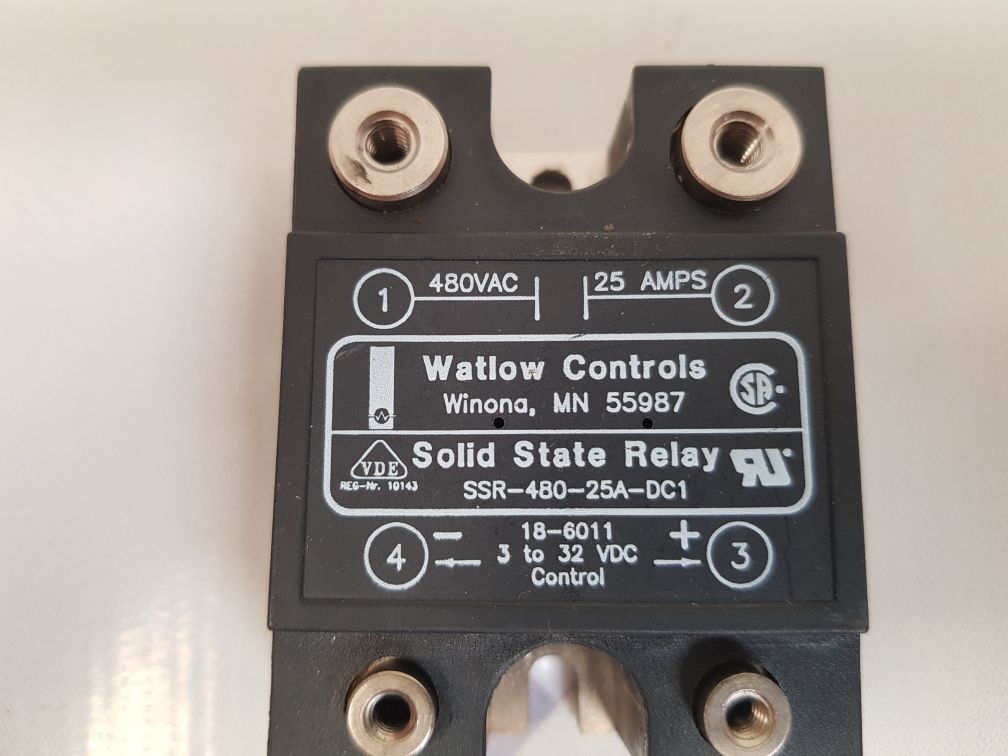 Watlow controls ssr-480-25a-dc1 solid state relay