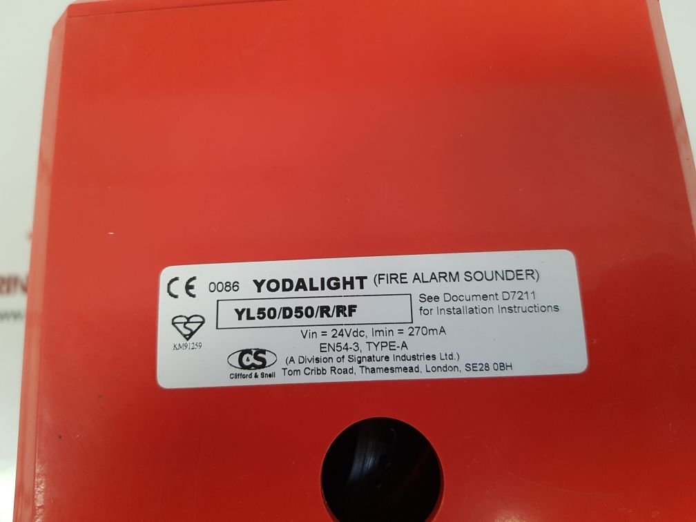 Clifford & snell yl50/d50/r/rf fire alarm sounder