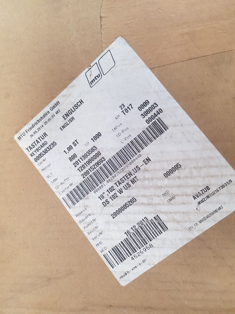 Printec 105usi01a50ksk0mt keyboard