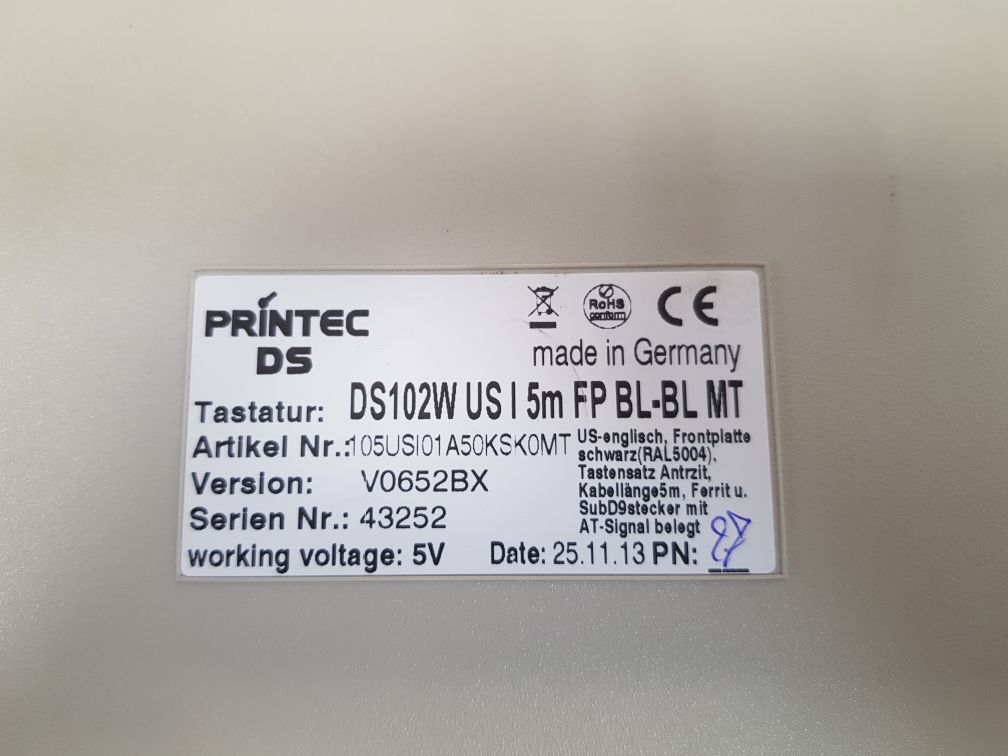 Printec 105usi01a50ksk0mt keyboard
