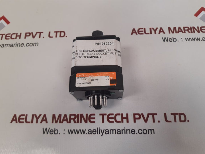 Infitec cbr2603 timer relay 3-100 seconds