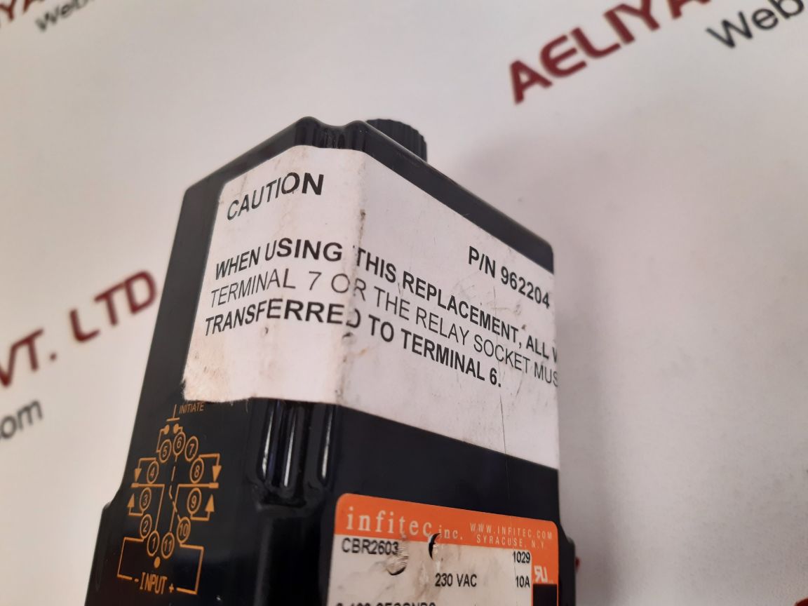 Infitec cbr2603 timer relay 3-100 seconds