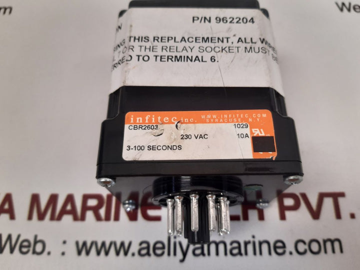 Infitec cbr2603 timer relay 3-100 seconds