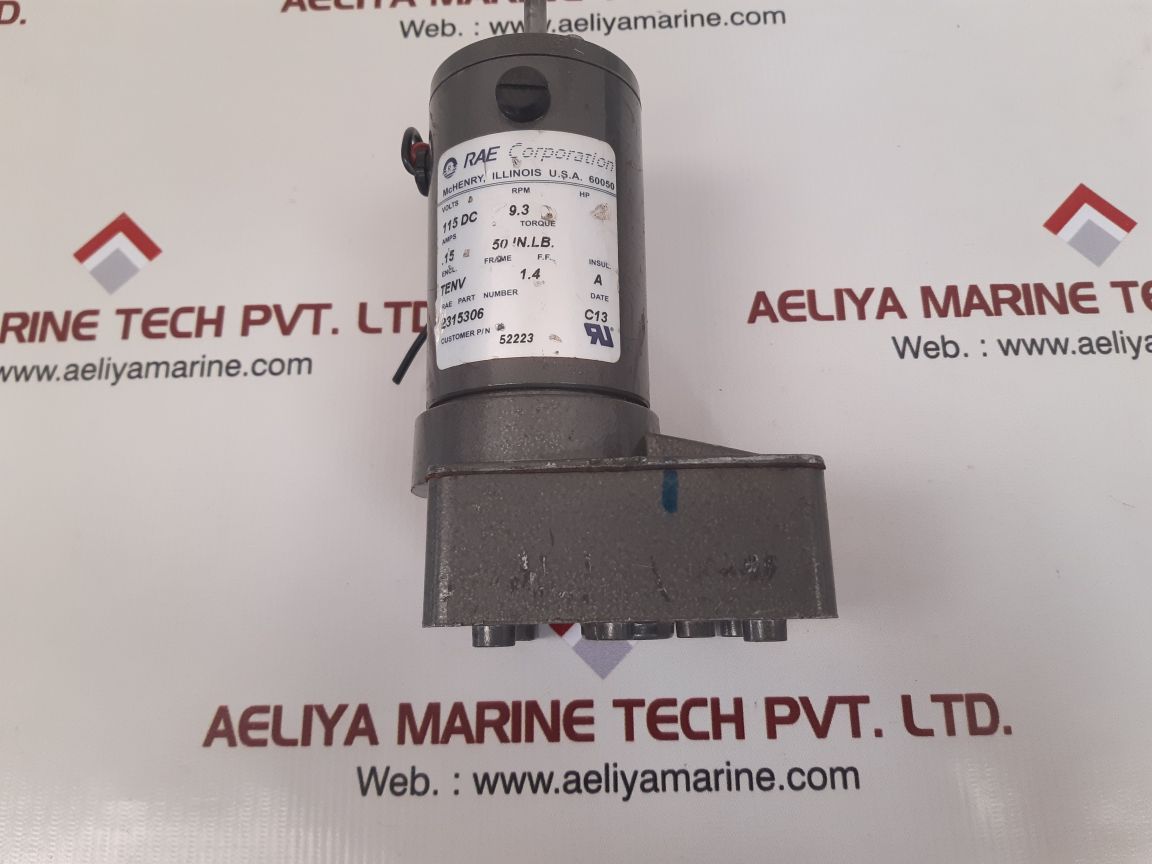 Rae corporation 2315306 rpm motor 52223