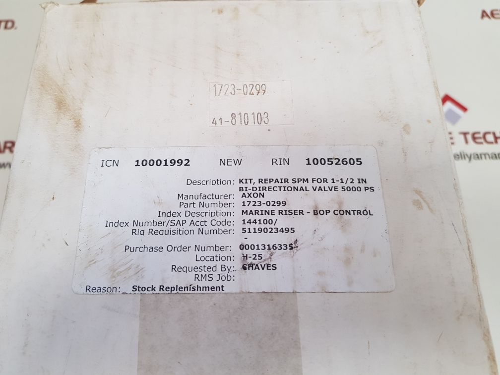 Axon 1723-0299 repair kit 