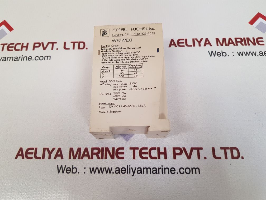 Pepperl+fuchs we77/ex1 isolation amplifier switch 01544s