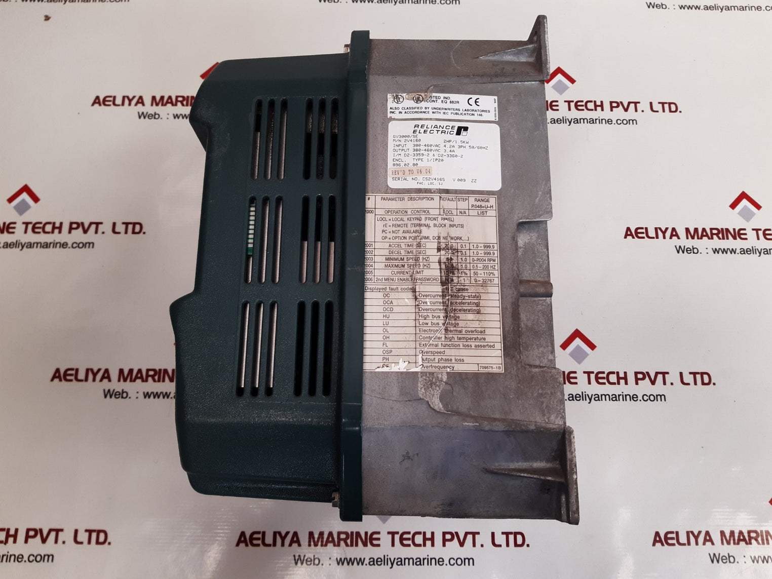 Reliance Electric Gv3000/Se Sensorless Enhanced Ac Drive 2V4160