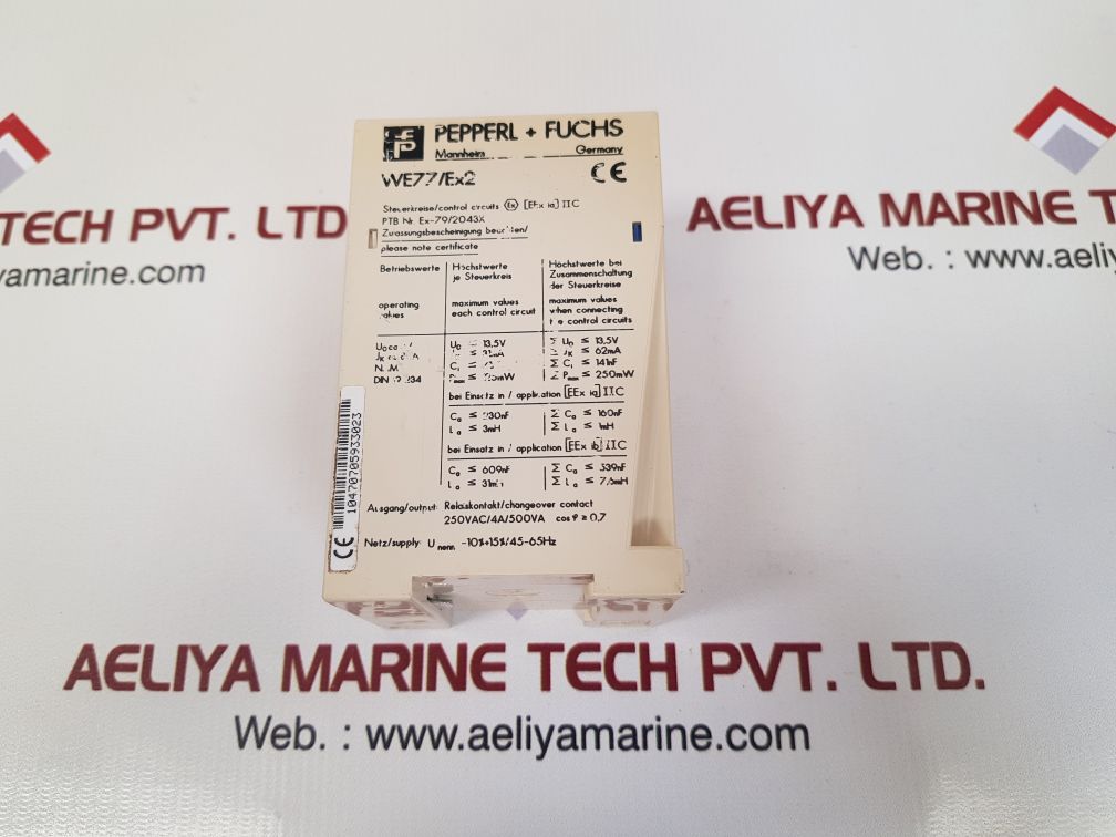 Pepperl+fuchs we77/ex2 isolator switch 