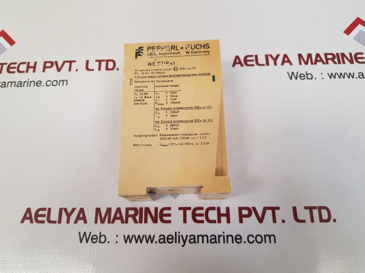 Pepperl+fuchs we77/ex1 isolation amplifier switch 01666s