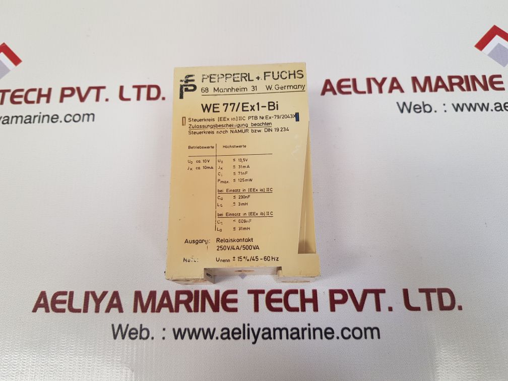 Pepperl+fuchs we77/ex1-bi switching amplifier