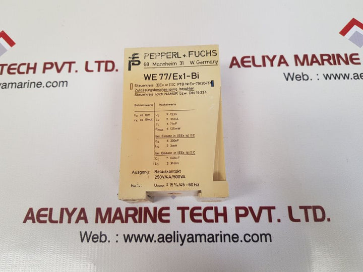 Pepperl+fuchs we77/ex1-bi switching amplifier