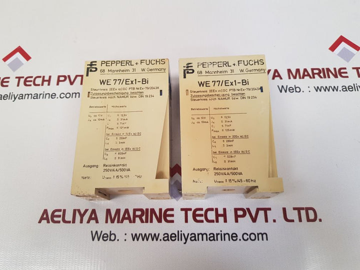 Pepperl+fuchs we77/ex1-bi switching amplifier