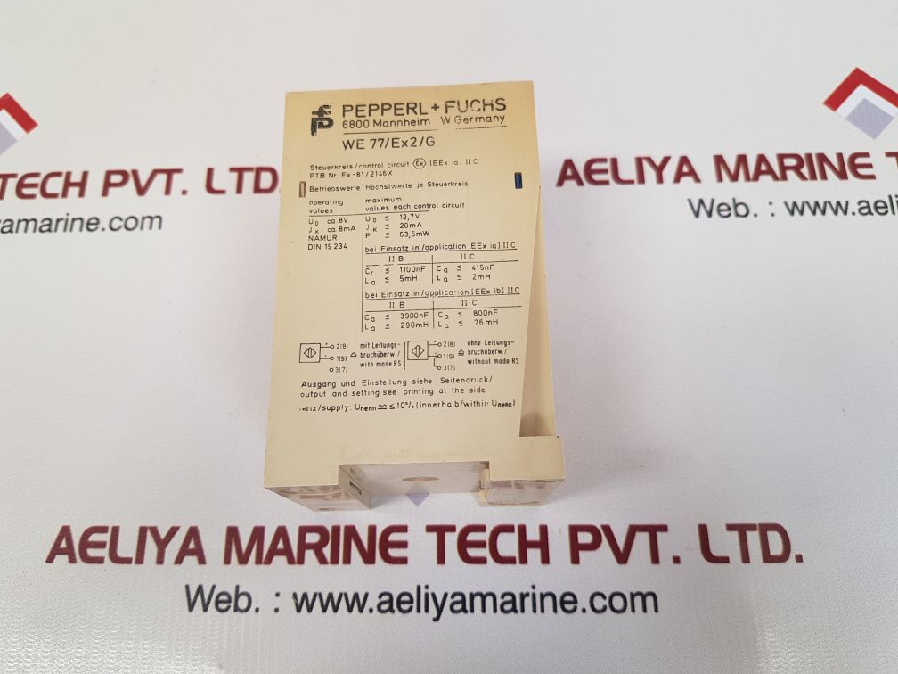 Pepperl+fuchs we77/ex2/g safety relay 14137s