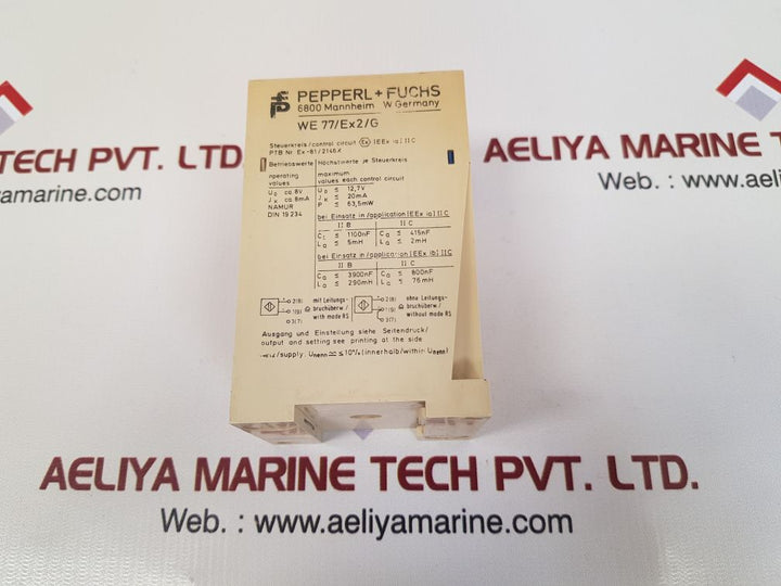 Pepperl+fuchs we77/ex2/g safety relay 14137s