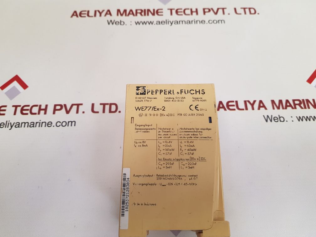 Pepperl+fuchs we77/ex-2 switch amplifier 01543