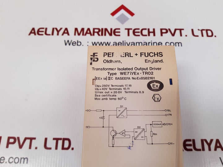 Pepperl+fuchs we77/ex-tr02 isolating amplifier relay