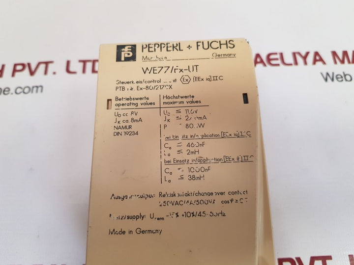 Pepperl+fuchs we77/ex-ut switching amplifier 07256