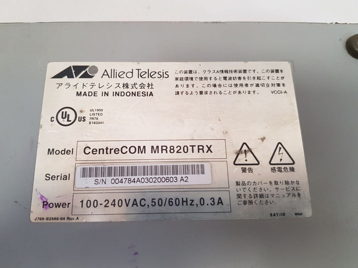 Allied telesis centrecom mr820trx ethernet multiport micro hub/repeater