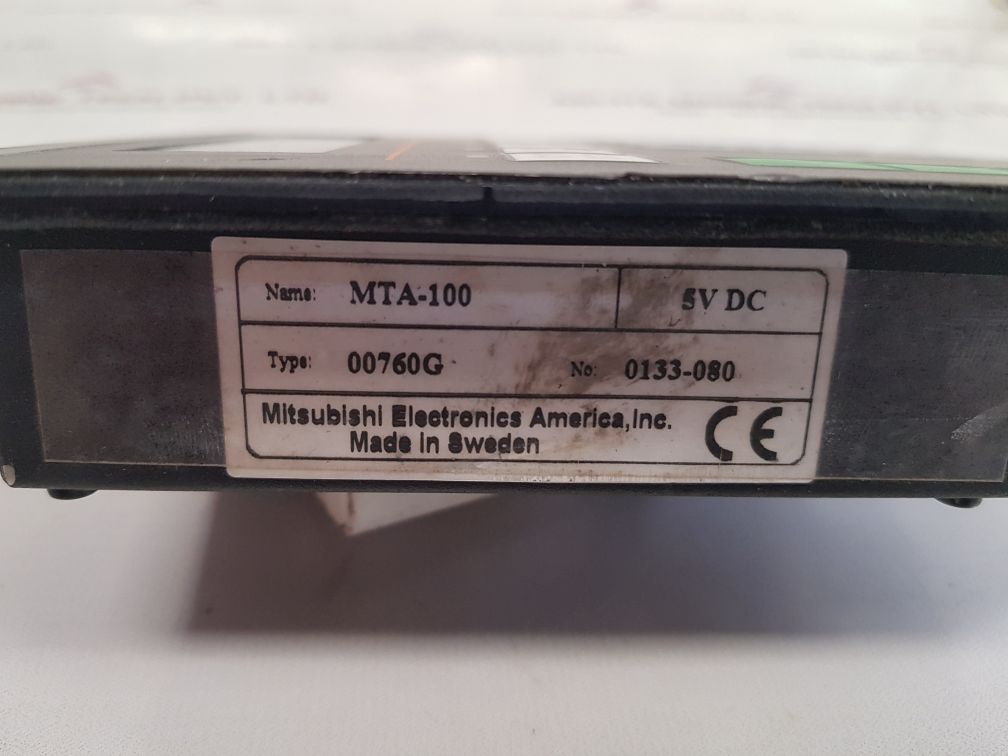 Mitsubishi electronics mta-100 opertator interface 00760g