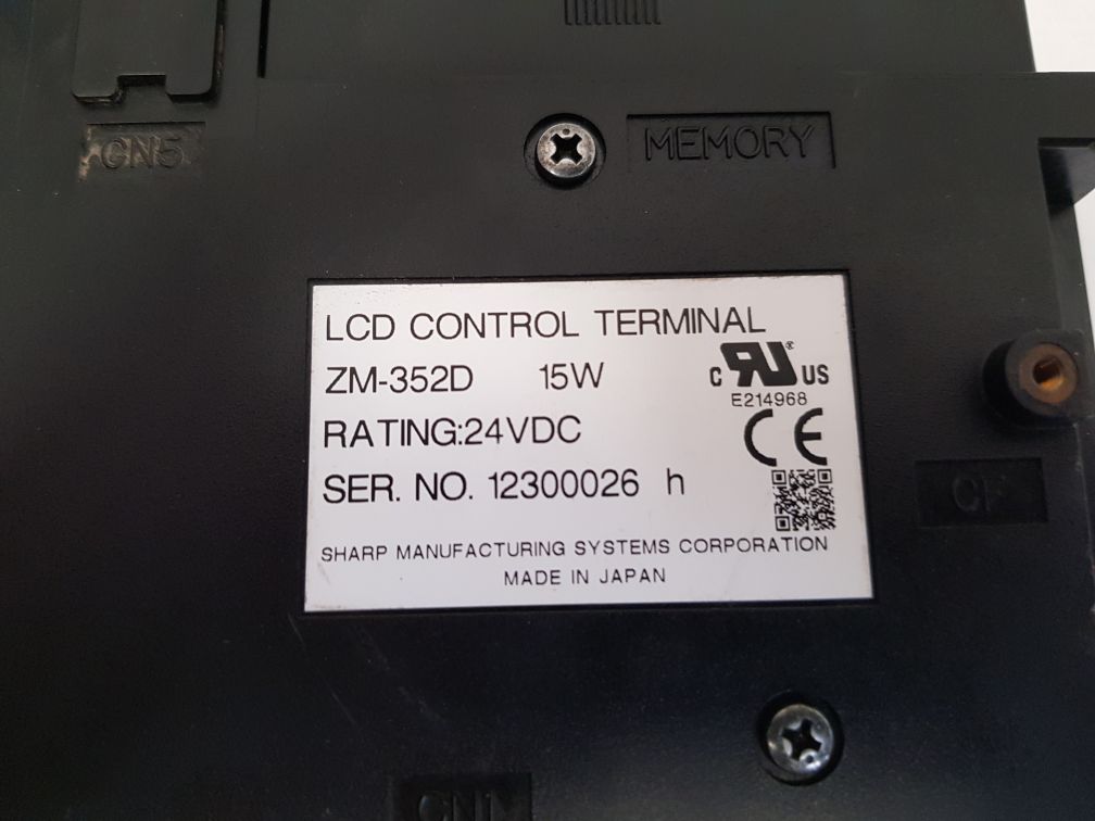 Sharp zm-352d lcd control terminal
