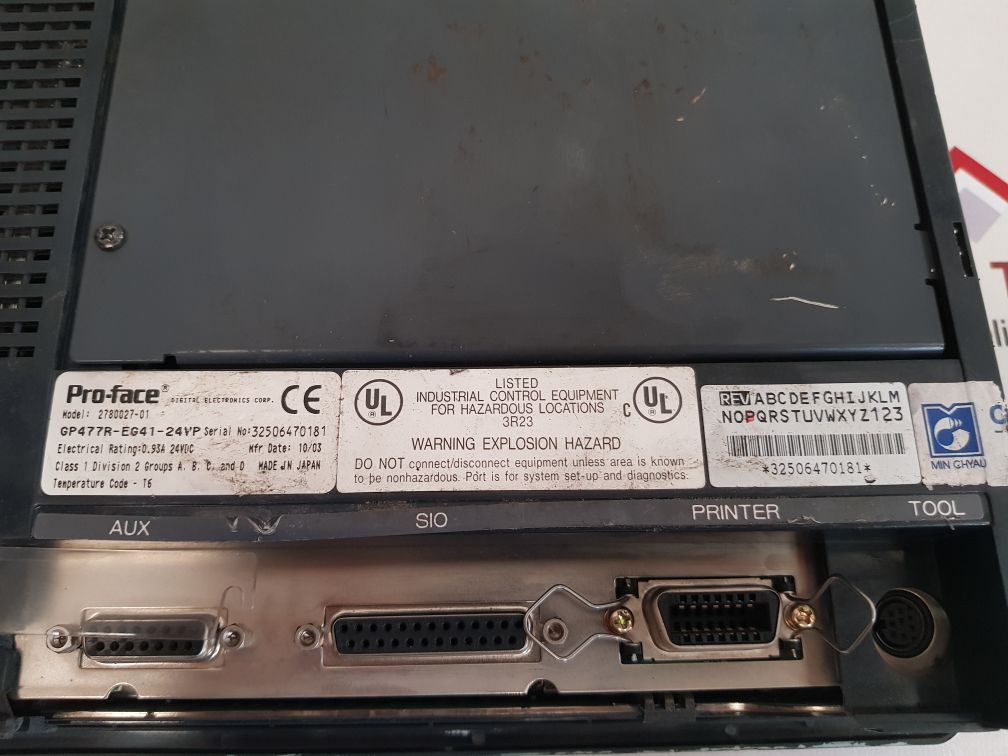 Pro-face gp477r-eg41-24vp touch screen panel 2780027-01