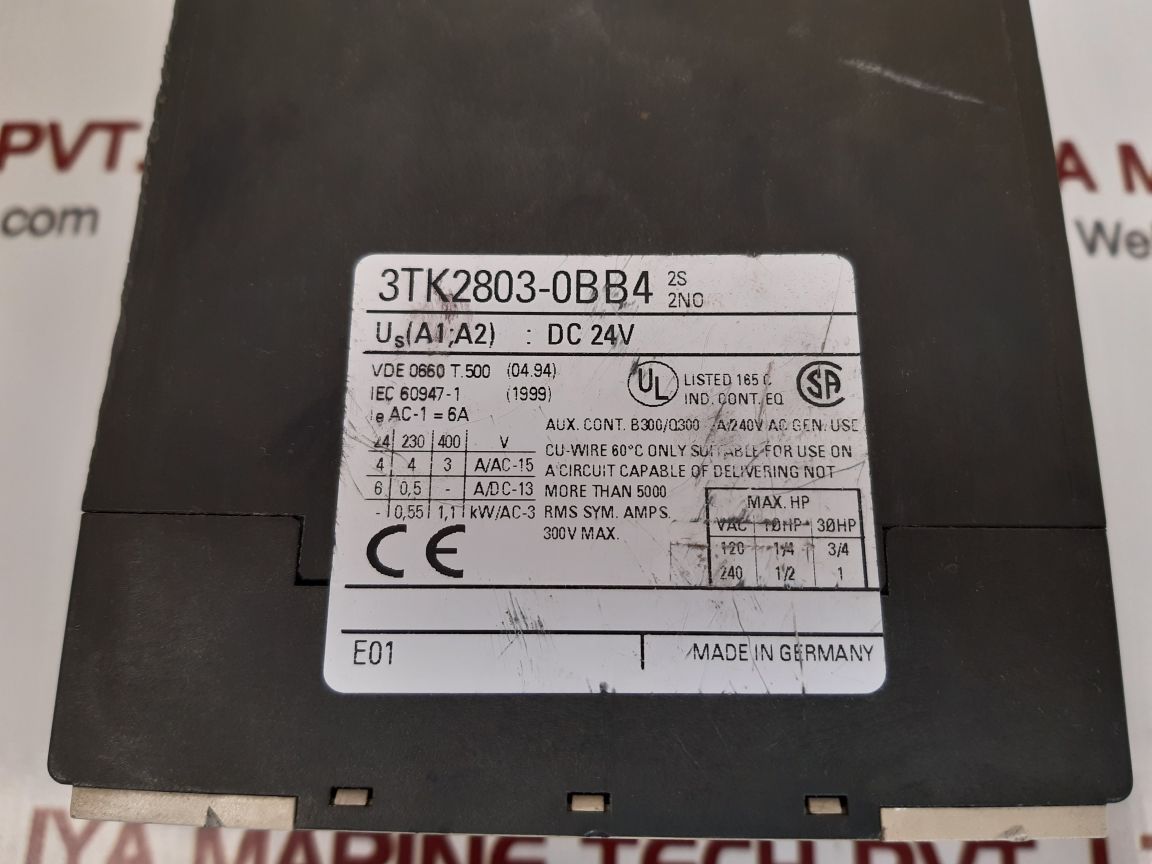 Siemens 3tk2803-0bb4 contactor safety relay