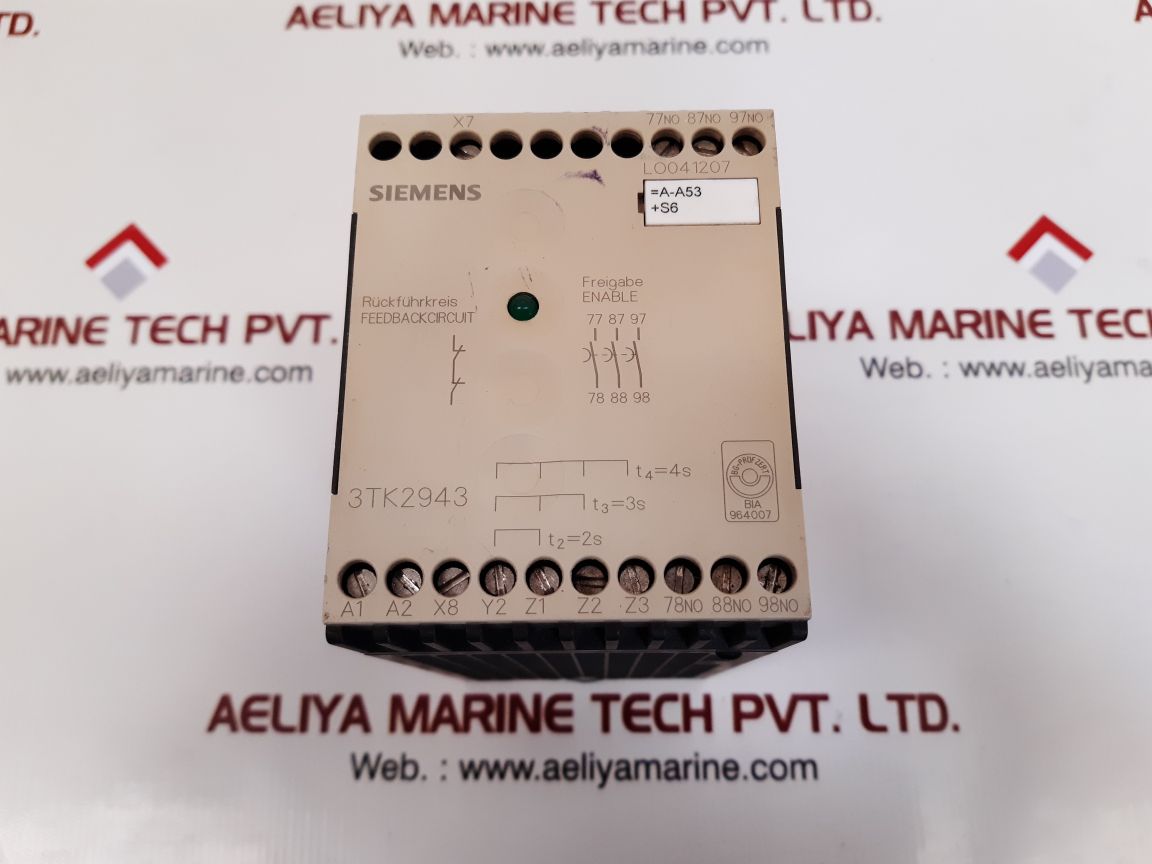 Siemens 3tk2943-0bb4 safety relay contactor