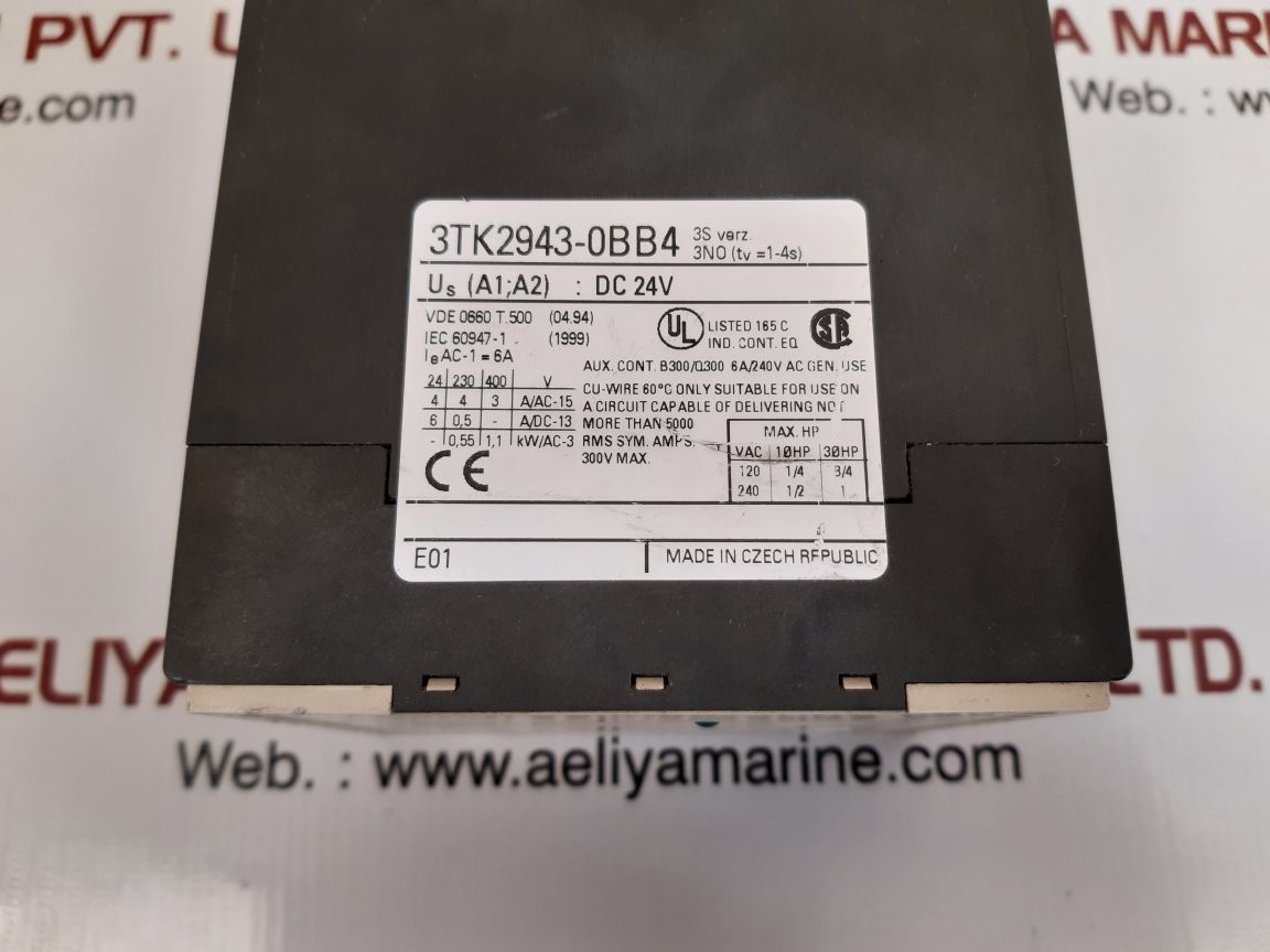 Siemens 3tk2943-0bb4 safety relay contactor