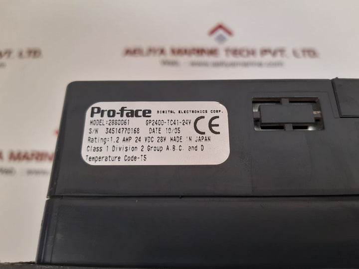 Pro-face 2880061 operator interface panel gp2400-tc41-24v 