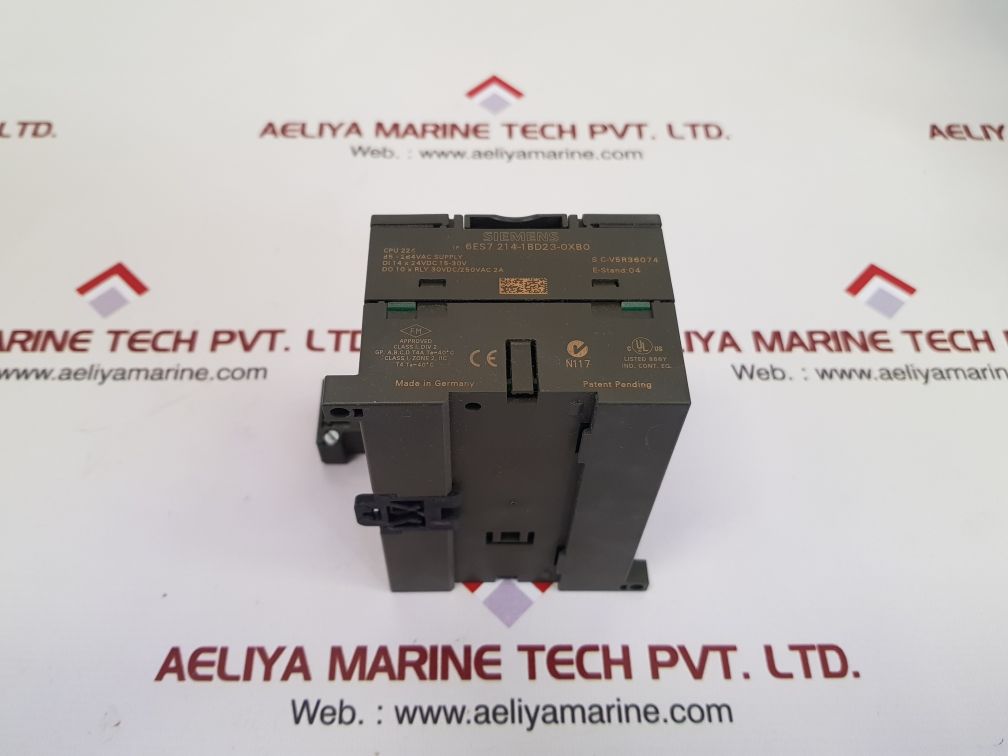 Siemens simatic s7-200 6es7 214-1bd23-0xb0 controller 85-264vac supply 