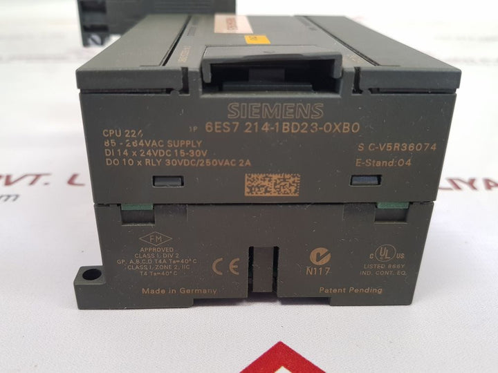 Siemens simatic s7-200 6es7 214-1bd23-0xb0 controller 85-264vac supply 