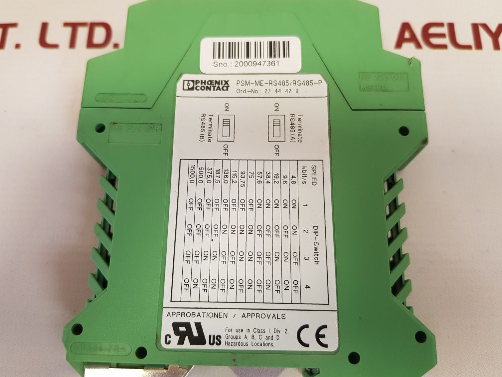 Phoenix contact psm-me-rs485/rs-485-p repeater