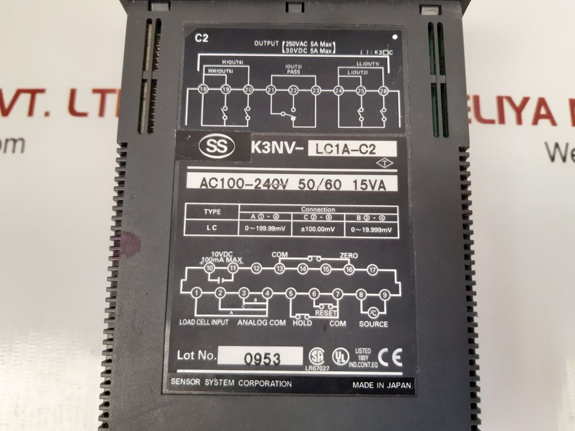 Sensor system k3nv-lc1a-c2 meter