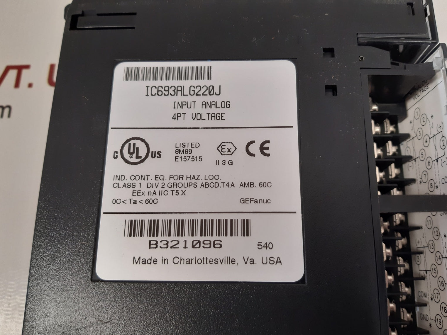 Ge fanuc ic693alg220j input module