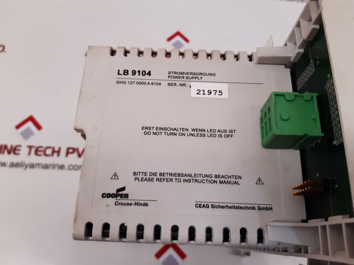 Ceag cooper lb 3101 input module with lb 9104 power supply
