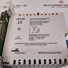 Ceag cooper lb 3101 input module with lb 9104 power supply