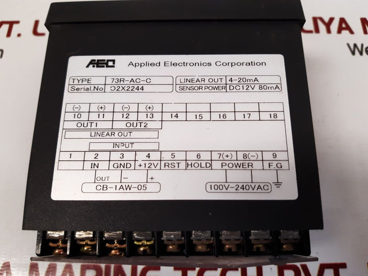 Applied electronics/Met 73r-ac-c rpm meter