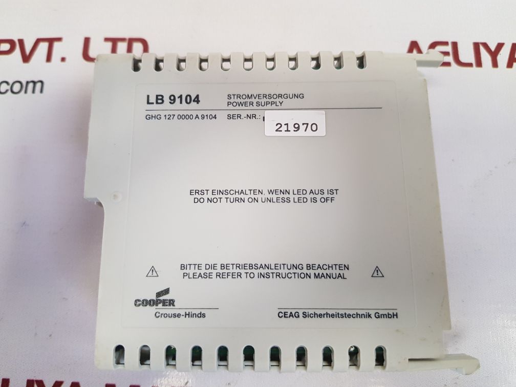 Ceag cooper crouse-hinds lb 9104 power supply ghg 127 0000 a 9104