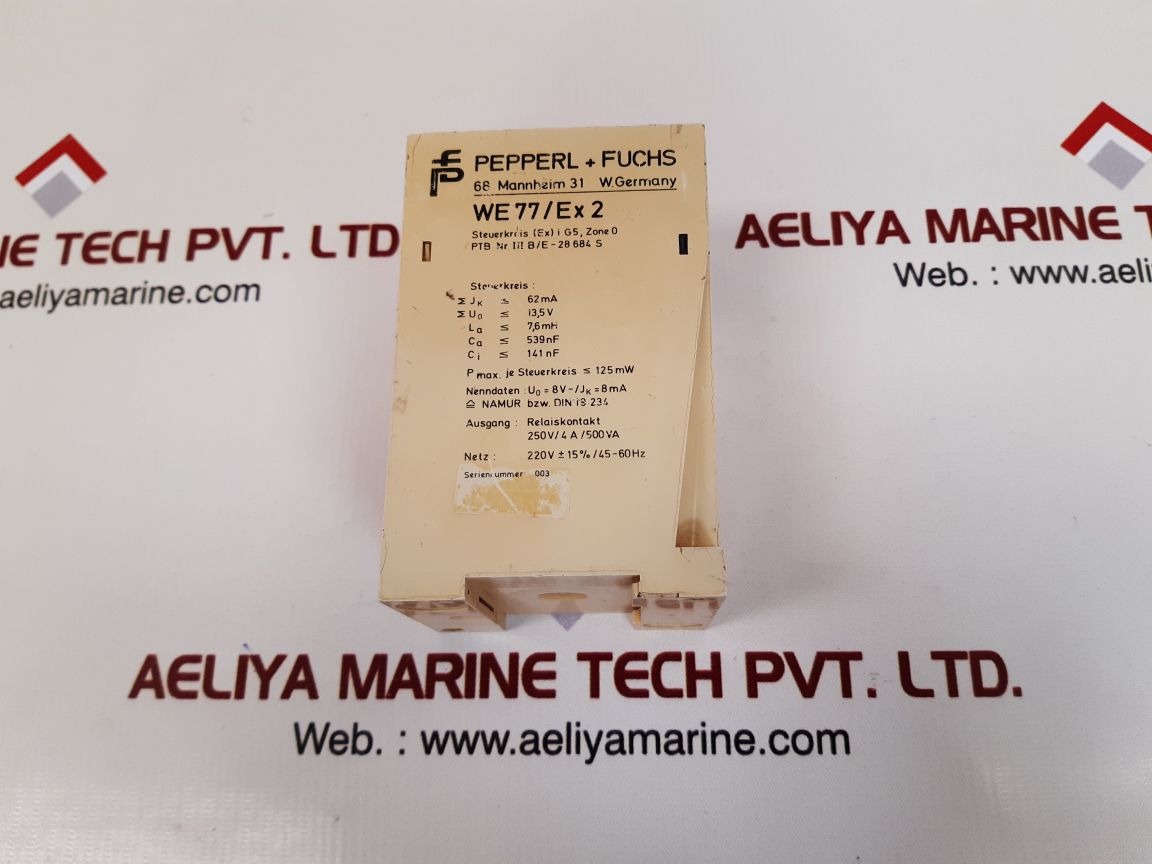 Pepperl+fuchs we77/ex2 switch isolator safety relay