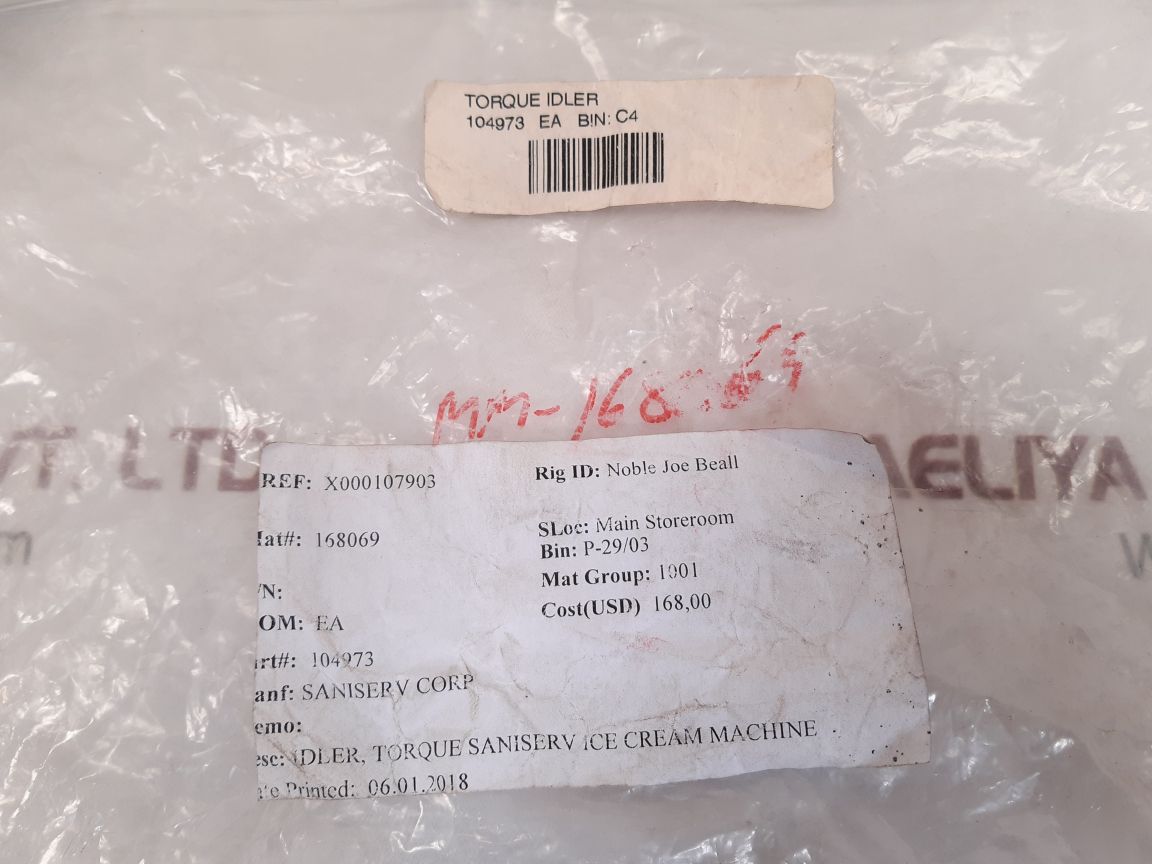Saniserv 104973 torque idler