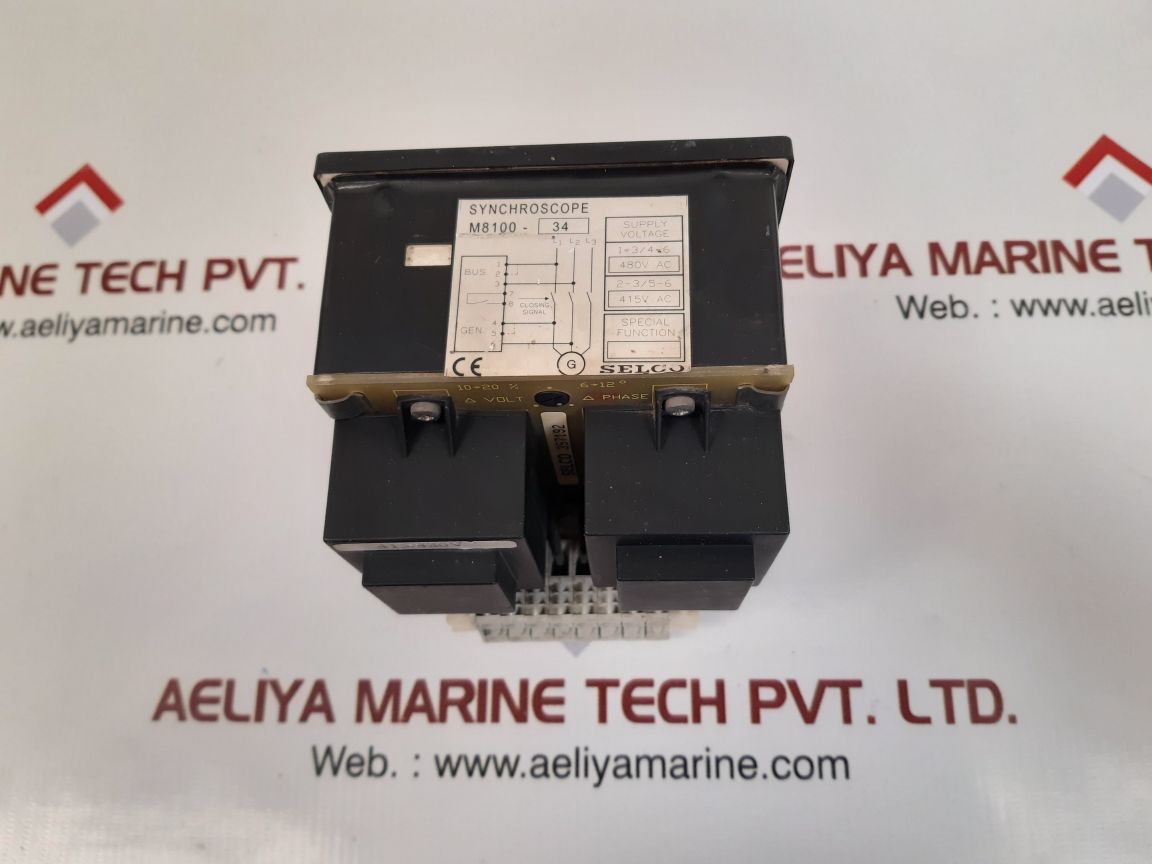 Selco m8100-34 synchroscope meter