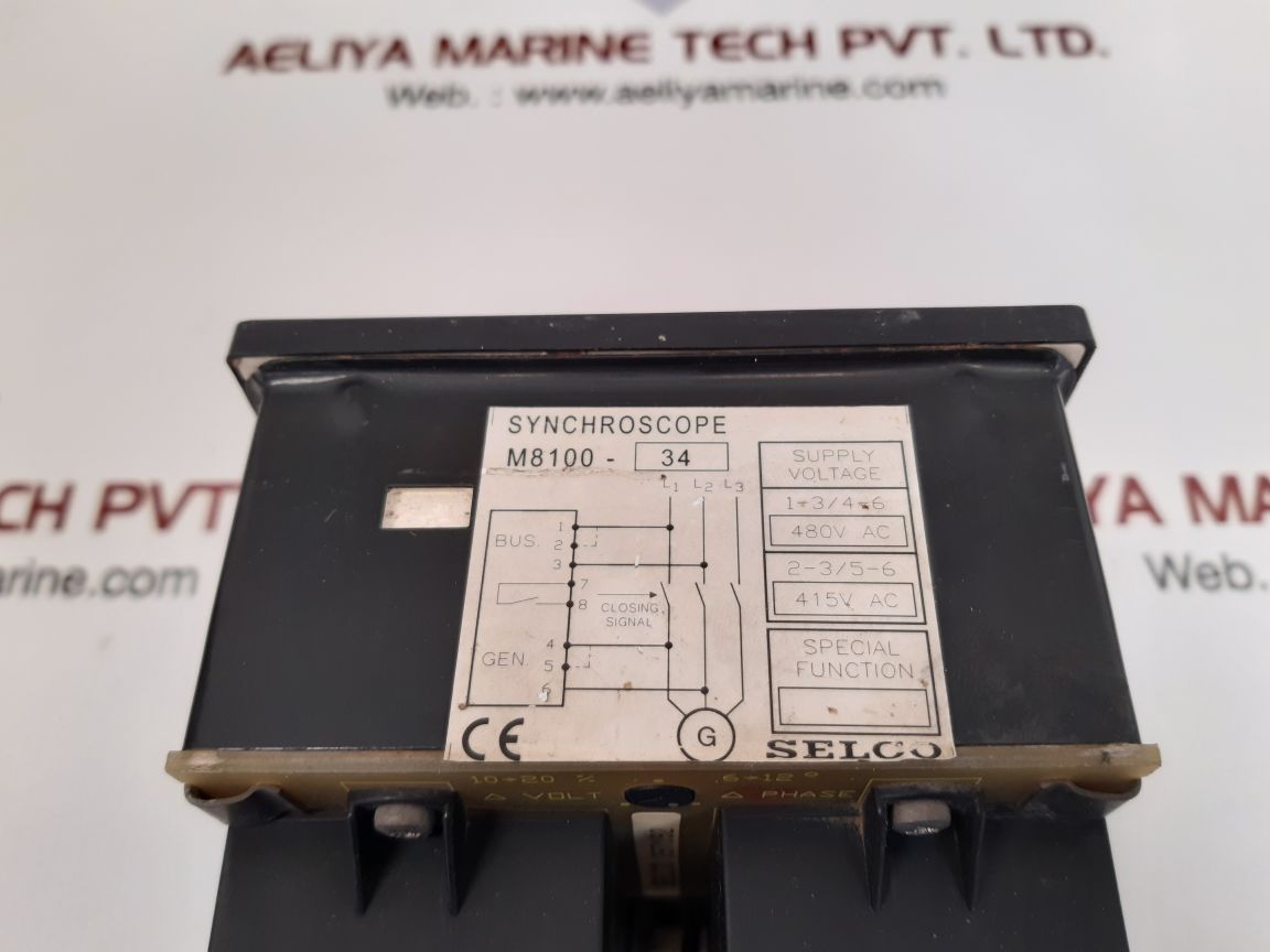 Selco m8100-34 synchroscope meter