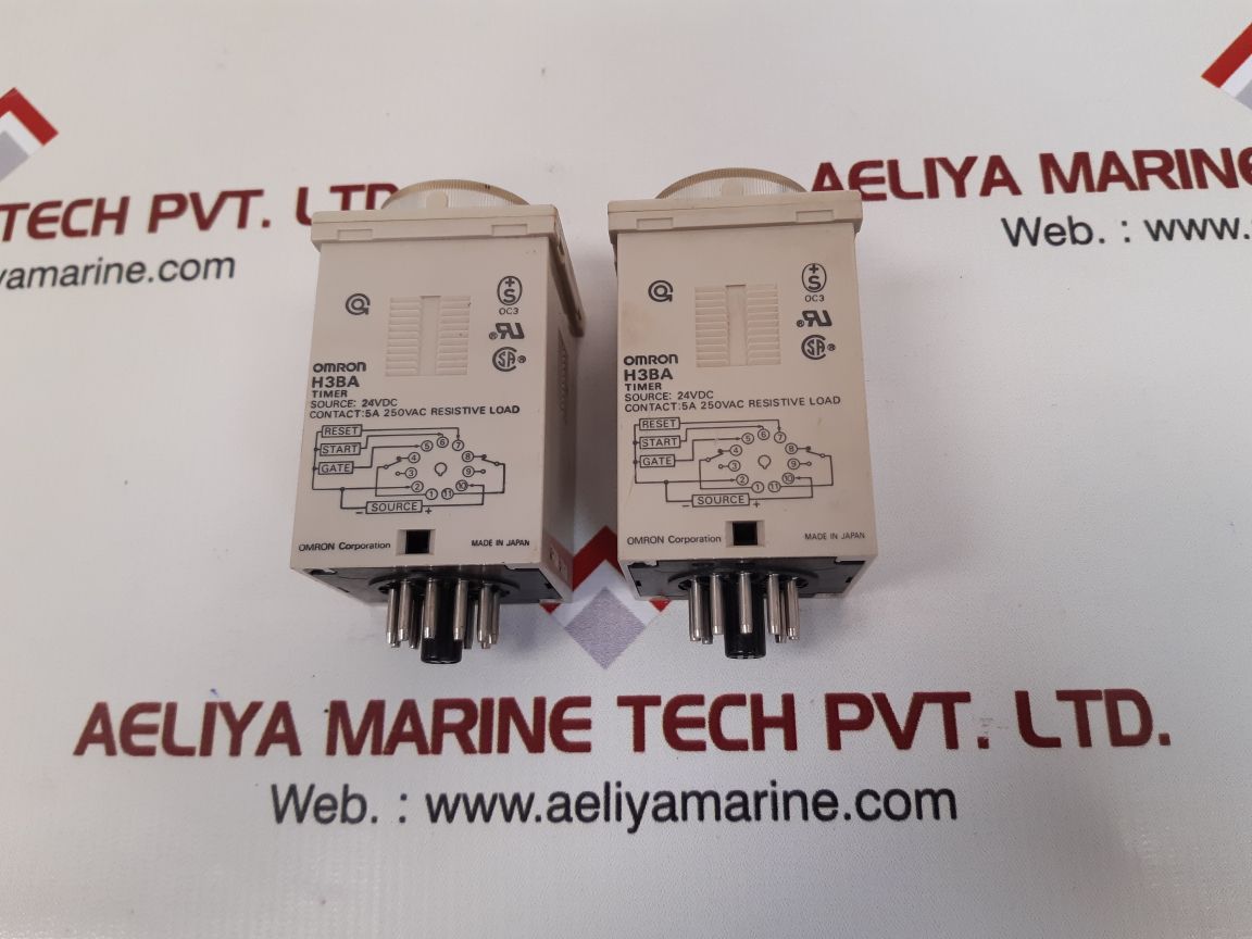 Set of 2x Omron h3ba timer 24v dc
